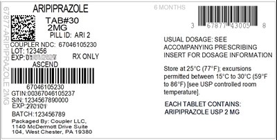 Label (67877 430 05 Aripiprazole 2mg 67046 1052 30)